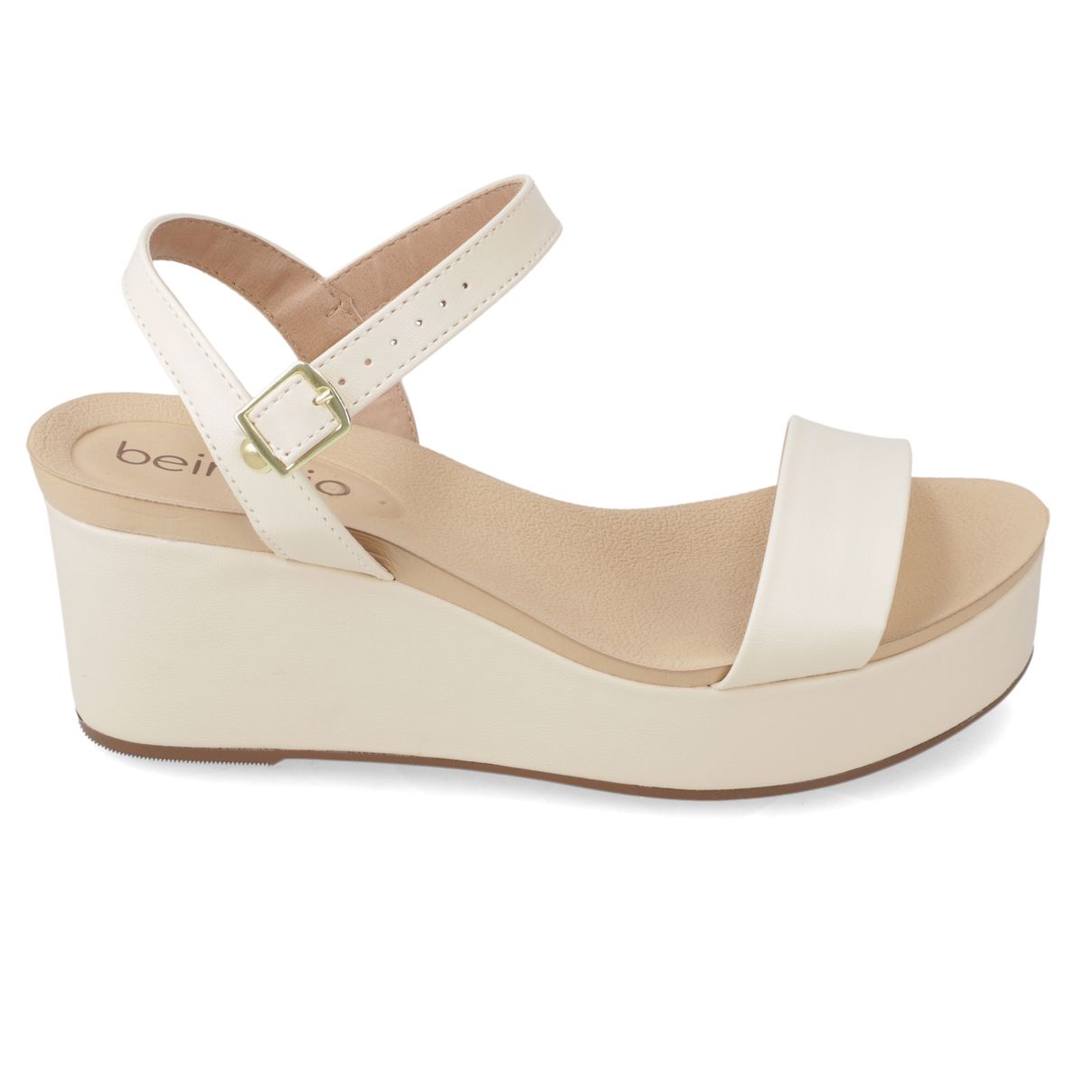 BEIRA RIO - Sandalia Taco Cuña Beira Rio Blanco