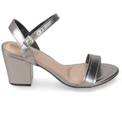 BEIRA RIO - Sandalia Taco Ancho 7 cm Gris Oscuro