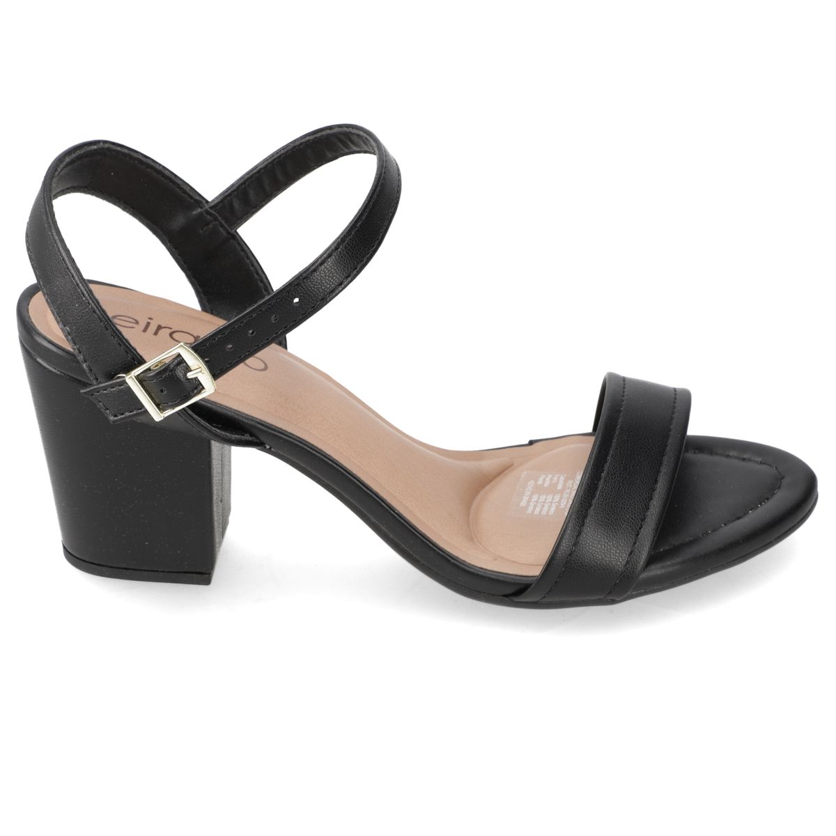 BEIRA RIO - Sandalia Taco Ancho 7 cm Beira Rio Negro