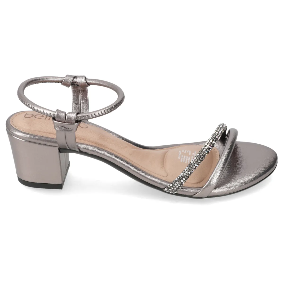 BEIRA RIO - Sandalia Taco Ancho 5 cm Beira Rio Gris Oscuro