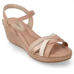 MODARE - Sandalia Taco Cuña Beige