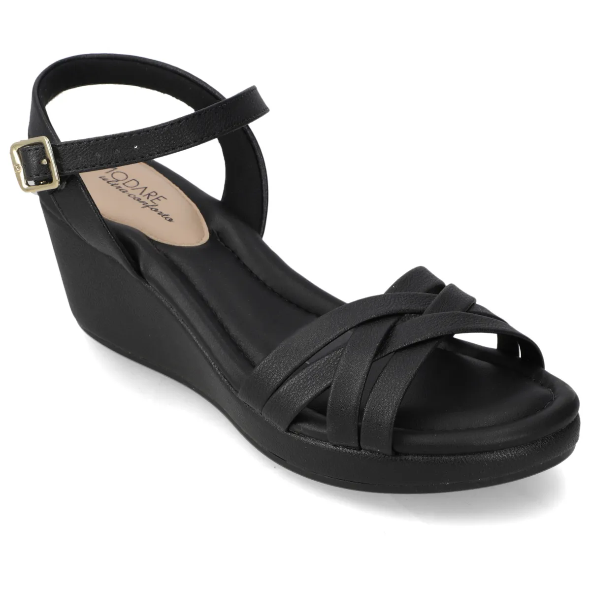 MODARE - Sandalia Taco Cuña Modare Negro