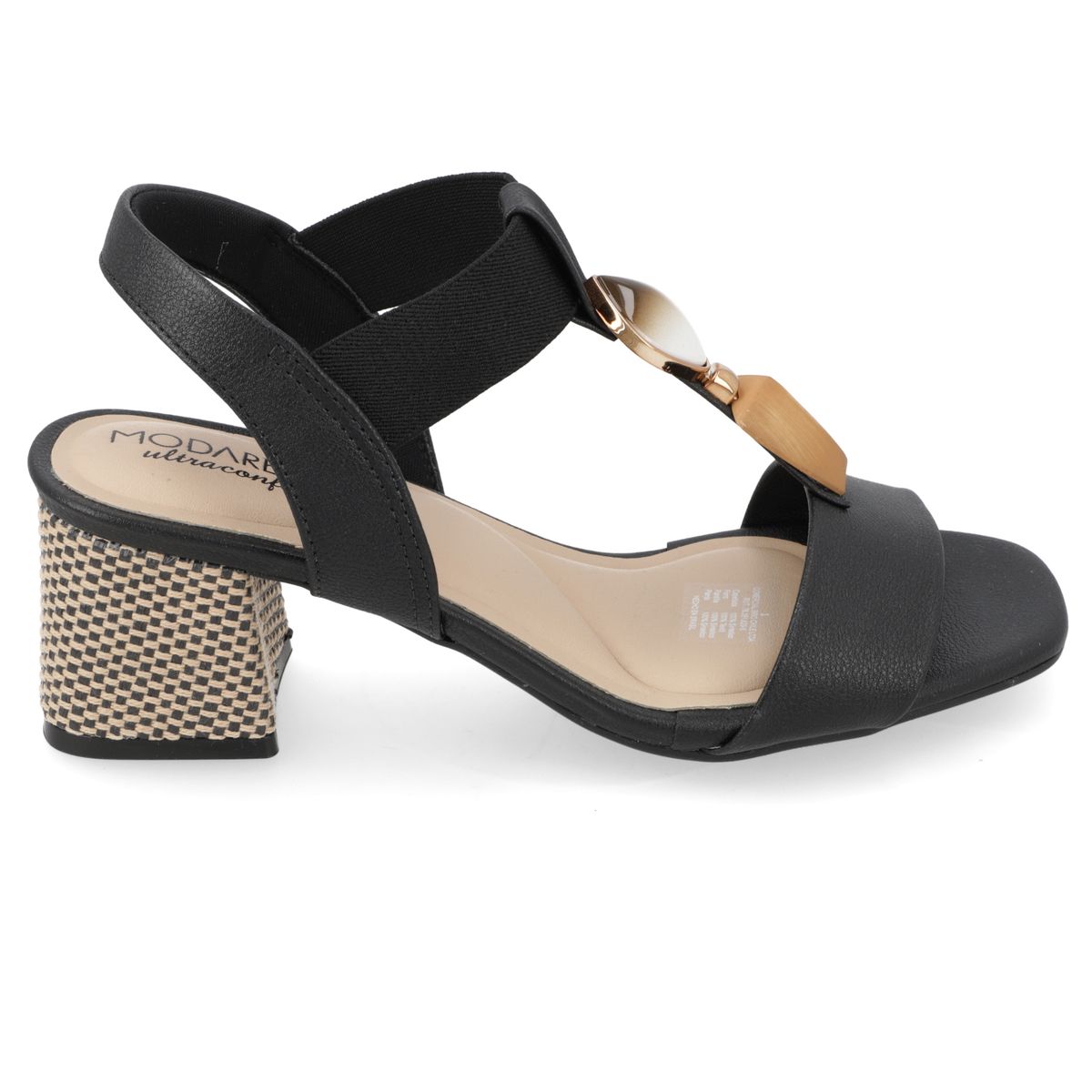MODARE - Sandalia Taco Ancho 5 cm Modare Negro