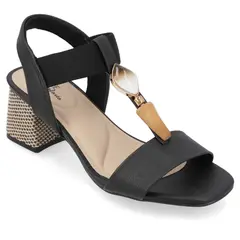 MODARE - Sandalia Taco Ancho 5 cm Negro