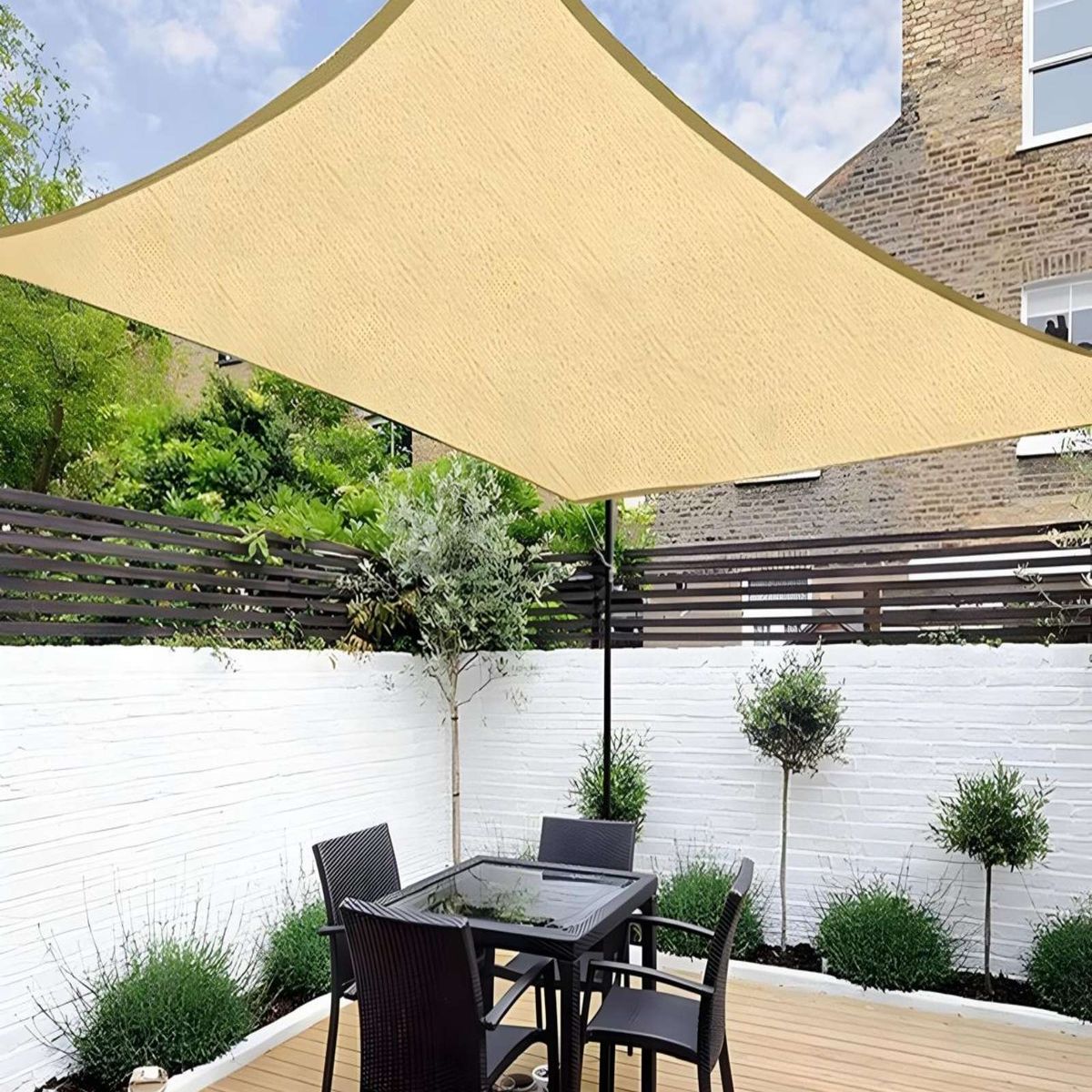 GENERICO - TOLDO VELA DE LONA 2X3  RECTANGULAR PARA SOMBRA PARASOL PERMEABLE