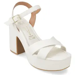 VIZZANO - Sandalia Taco Ancho 10 cm Blanco