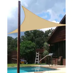 GENERICO - TOLDO VELA DE LONA 5 X 5 X 5 TRIANGULAR PARA SOMBRA PARASOL PERMEABLE