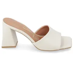 VIZZANO - Sandalia Taco Ancho 10 cm Blanco