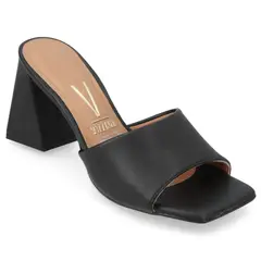VIZZANO - Sandalia Taco Ancho Alto Negro Mujer