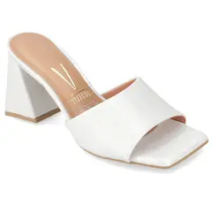 VIZZANO - Sandalia Taco Ancho 10 cm Plateado