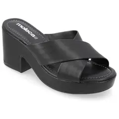MOLECA - Sandalia Taco Ancho 5 cm Negro