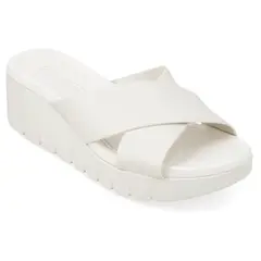 MOLECA - Sandalia Taco Cuña Blanco