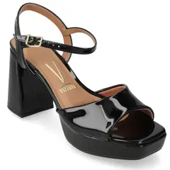 VIZZANO - Sandalia Taco Ancho Fiesta Negro Mujer