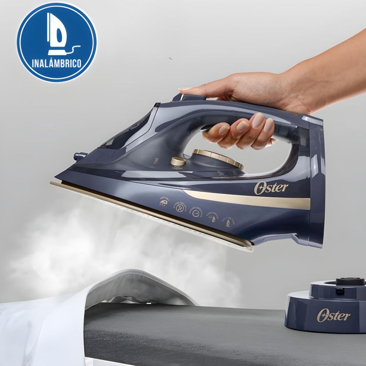 OSTER - Plancha de vapor inalámbrica Oster® 2 en 1 con suela de cerámica GCSTCC5000