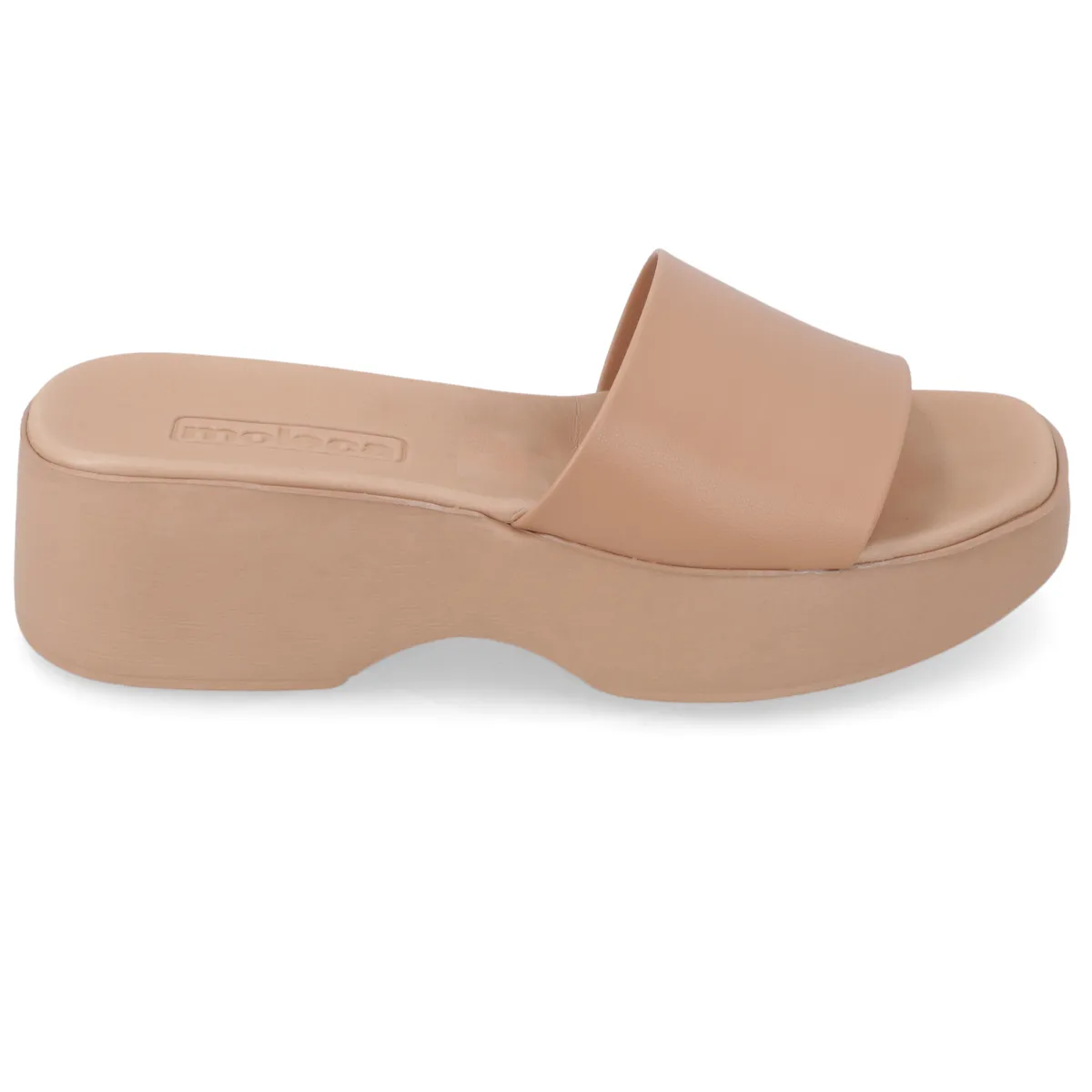 MOLECA - Sandalia Plataforma Moleca Beige