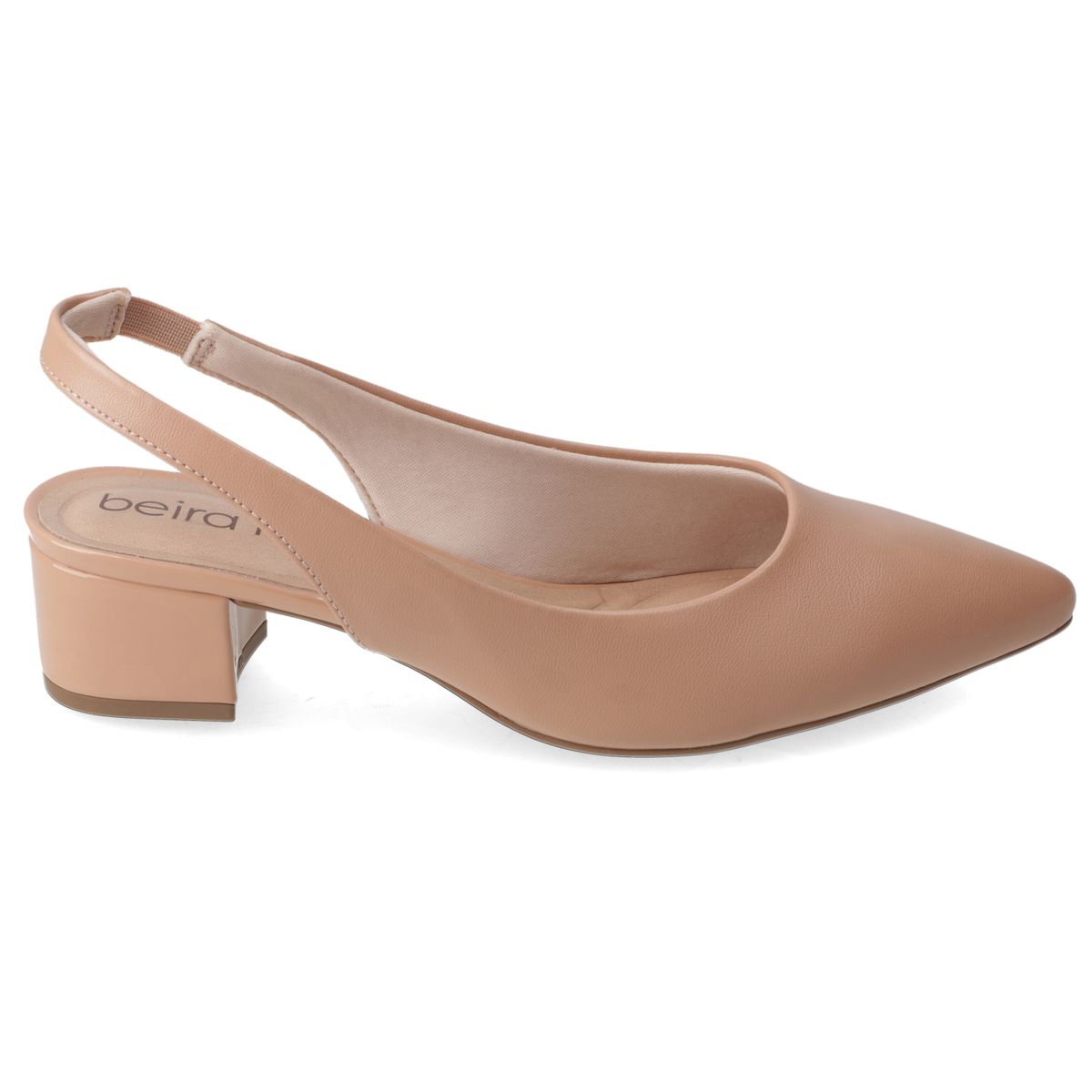 BEIRA RIO - Zapato Taco Ancho 5 cm Beira Rio Beige