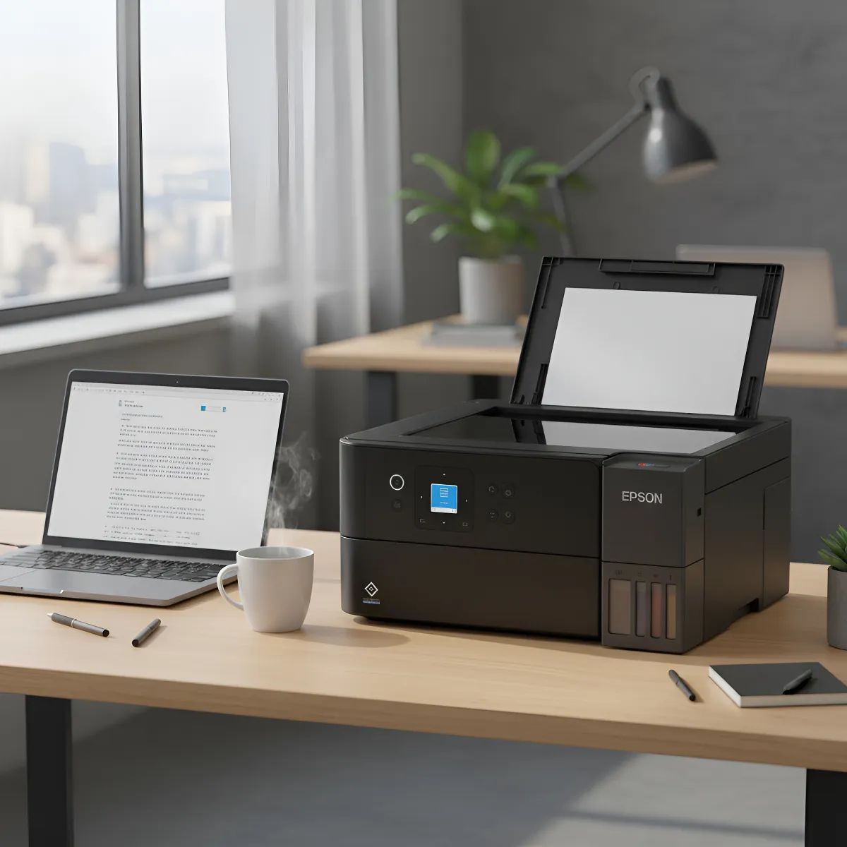 EPSON - Epson EcoTank L4360 - Impresora multifuncional Wi-Fi con impresión dúplex automática