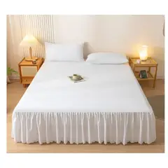 GENERICO - FALDON DE CAMA 2 PLAZAS CON FUNDAS DE ALMOHADA