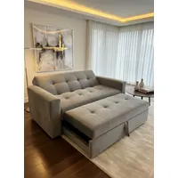 SOFA CAMA NOVUS TRES POSICIONES GRIS FELPA