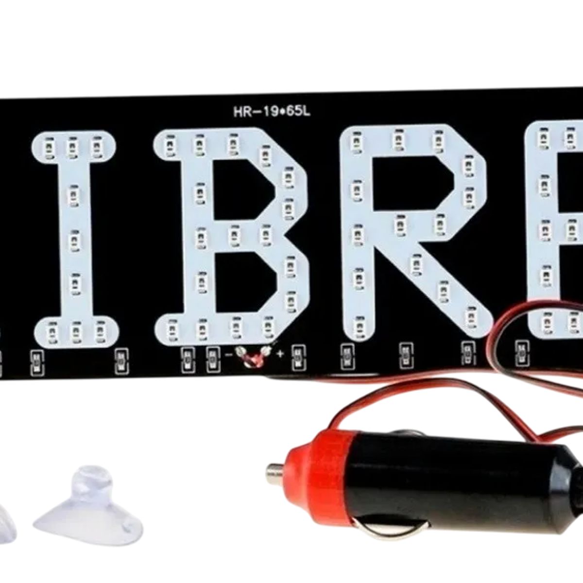 GENERICO - Letrero Taxi Libre Led Chupo 12-24v Blanco Rojo