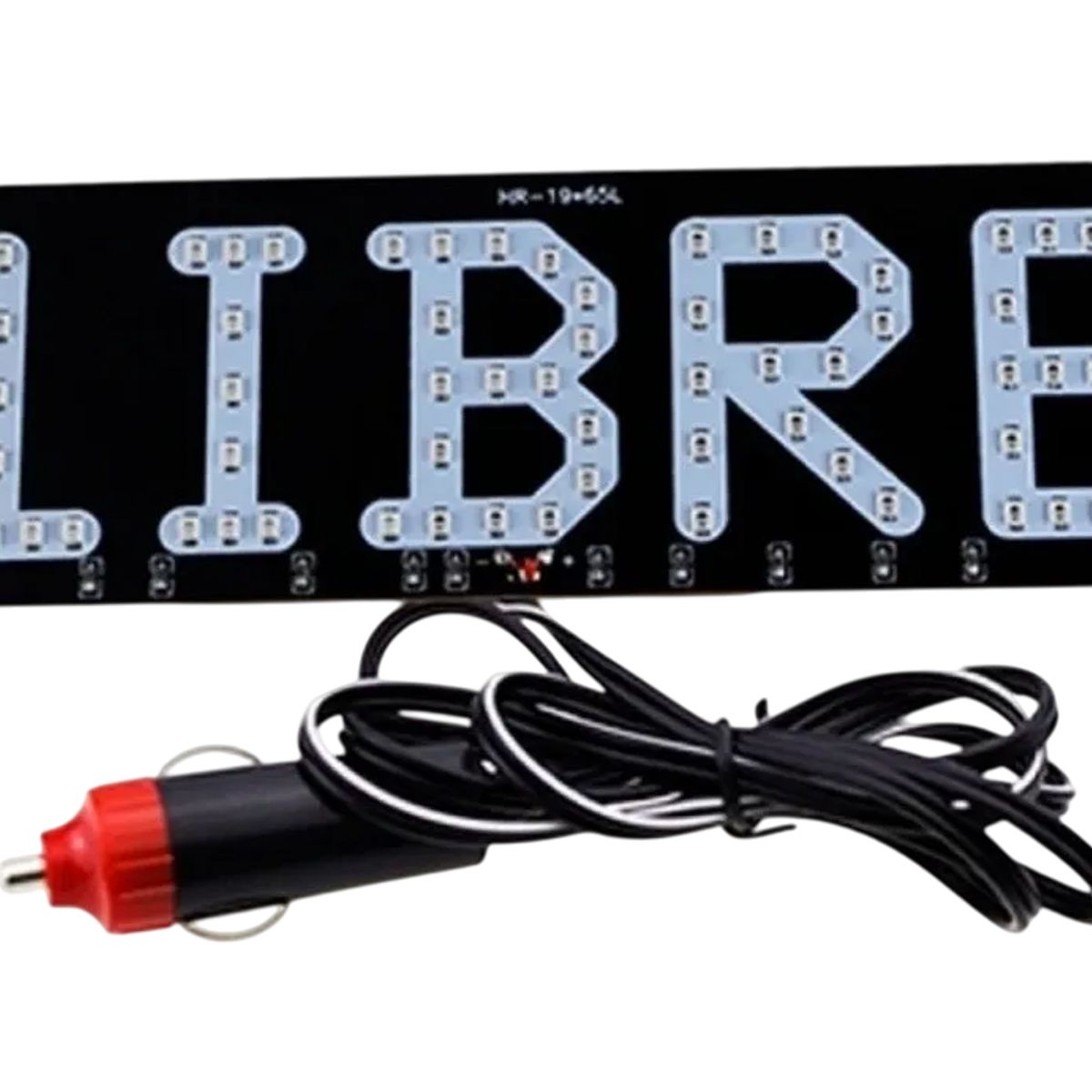 GENERICO - Letrero Taxi Libre Led Chupo 12-24v Blanco Rojo