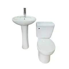 GENERICO - Set Sanitario Completo Victtorino WC + Lavamanos con Pedestal