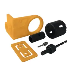 GENERICO - Kit Guia Instalacion Cerradura Puerta Plantilla Broca Sierra copa