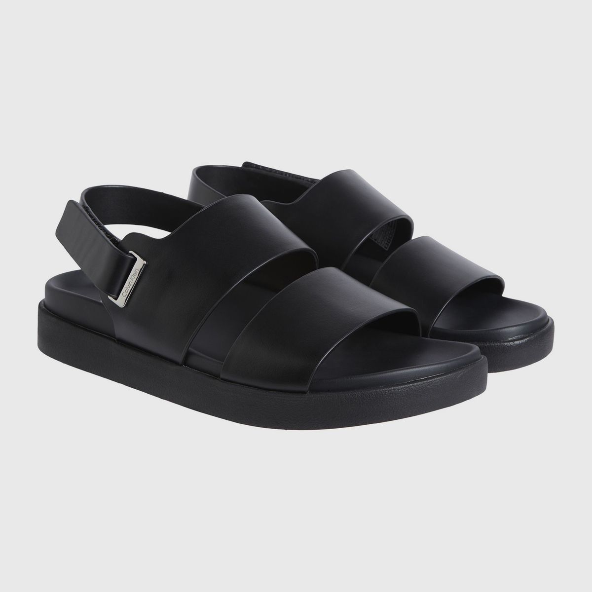 CALVIN KLEIN - Sandalias Planas Ajustables Negro Calvin Klein