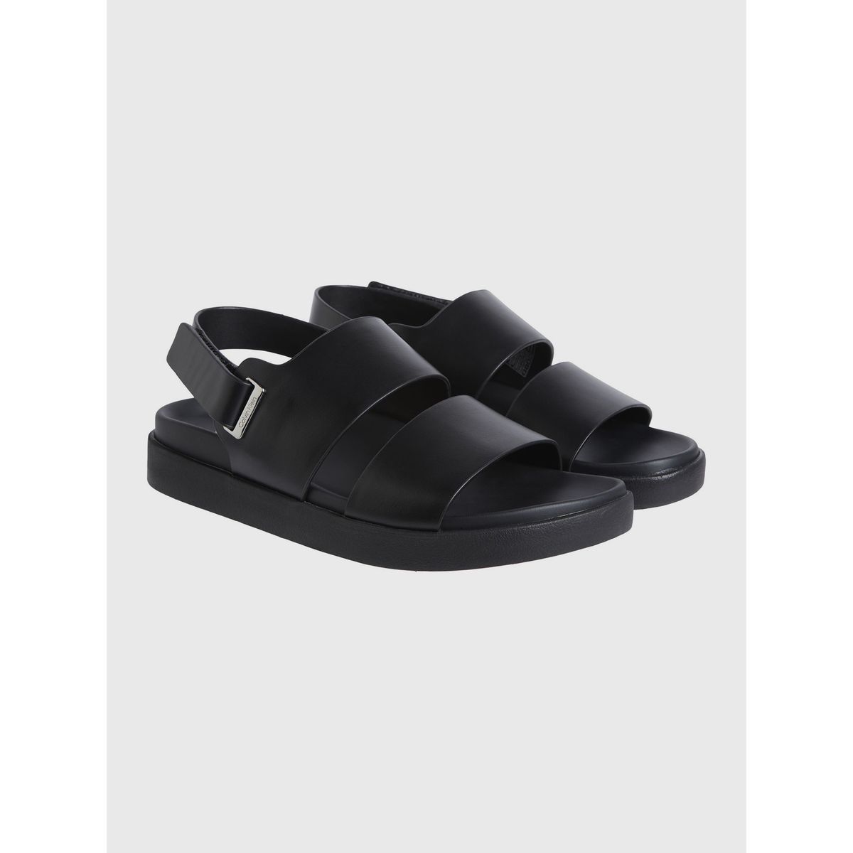 CALVIN KLEIN - Sandalias Planas Ajustables Negro Calvin Klein
