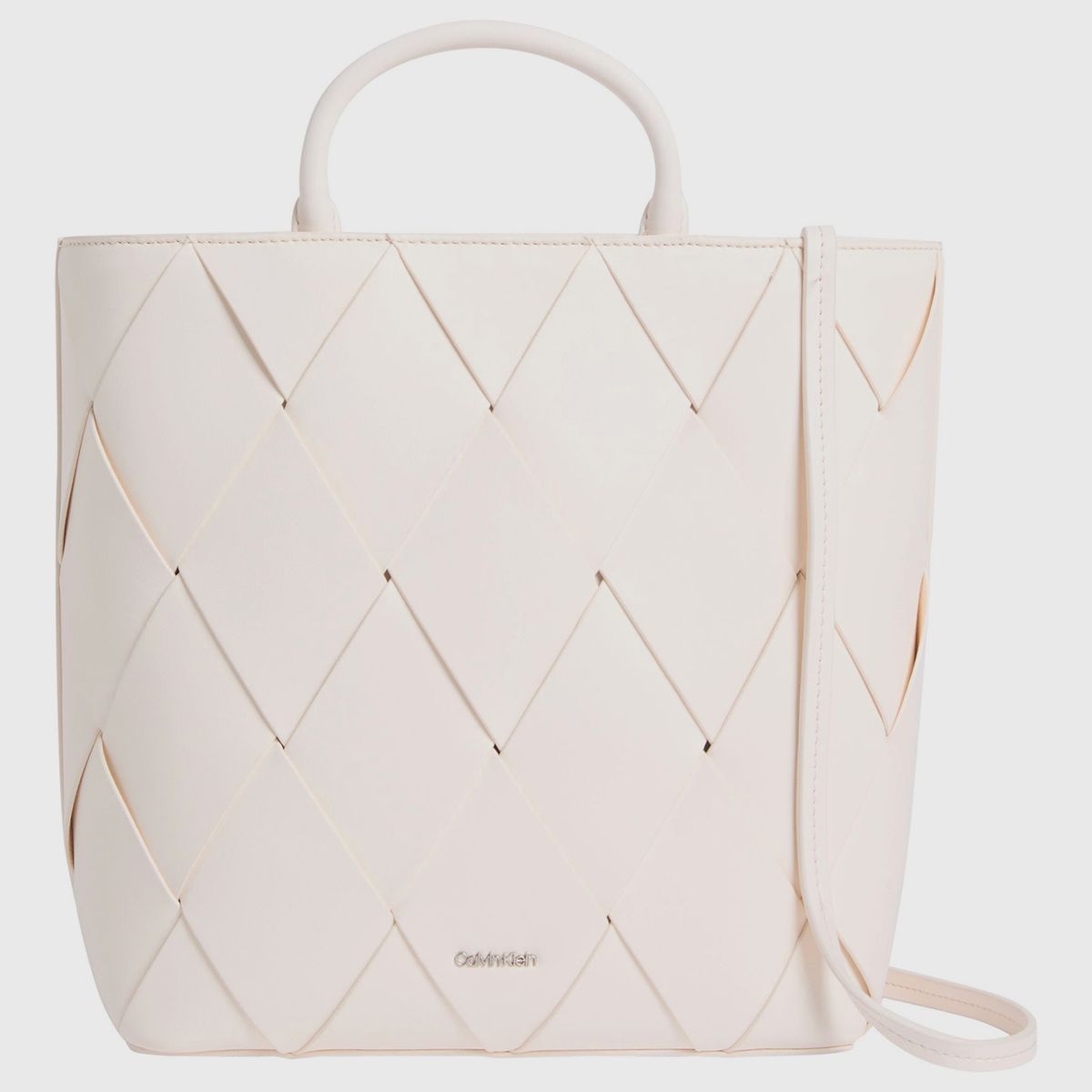 CALVIN KLEIN - Cartera Tote Ck Woven Blanco Calvin Klein