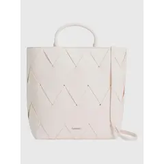 CALVIN KLEIN - Cartera Tote Ck Woven Blanco