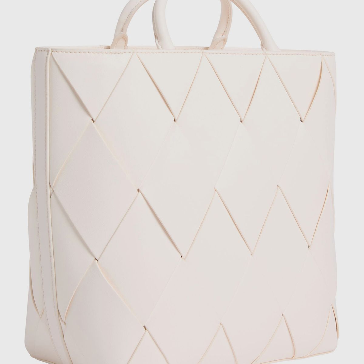 CALVIN KLEIN - Cartera Tote Ck Woven Blanco Calvin Klein