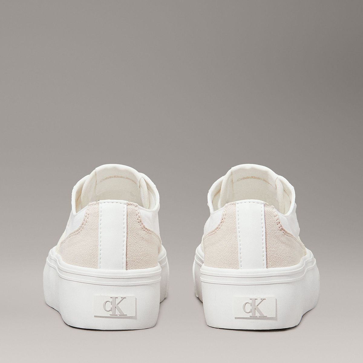 CALVIN KLEIN - Zapatillas de Lona Flatform Blanco Calvin Klein