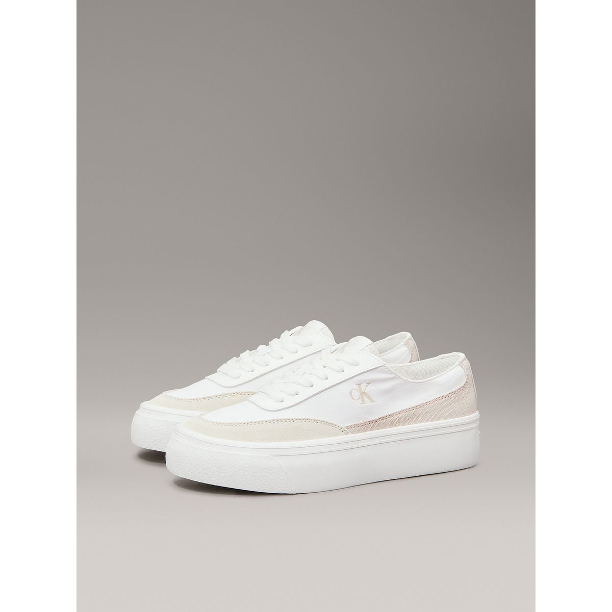 CALVIN KLEIN - Zapatillas de Lona Flatform Blanco Calvin Klein