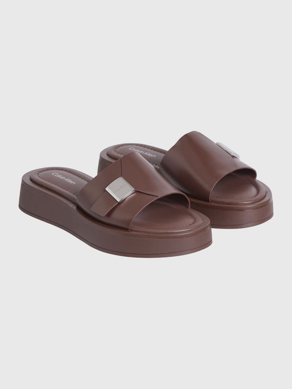 Sandalias de Cuero Flatform Cafe