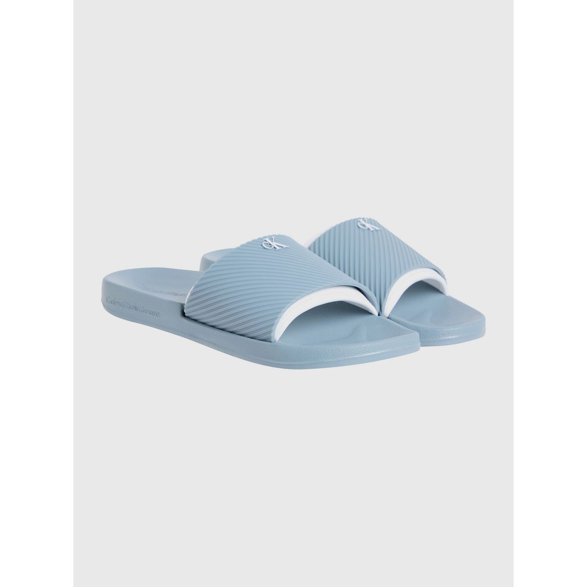 CALVIN KLEIN - Sandalias Slide Rubber Azul Calvin Klein