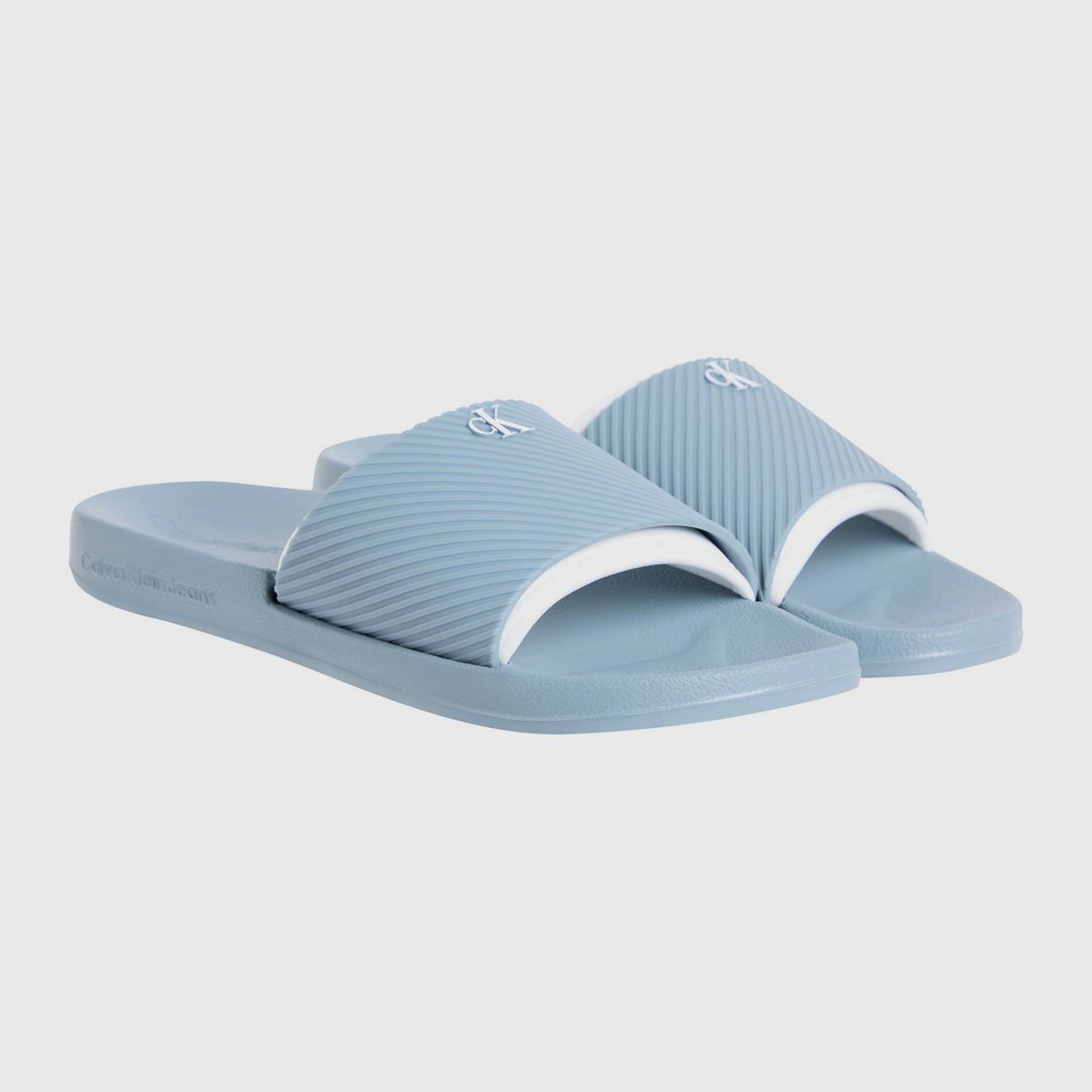 CALVIN KLEIN - Sandalias Slide Rubber Azul Calvin Klein