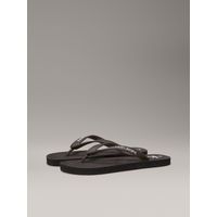 Sandalias Transparente con Logo Negro