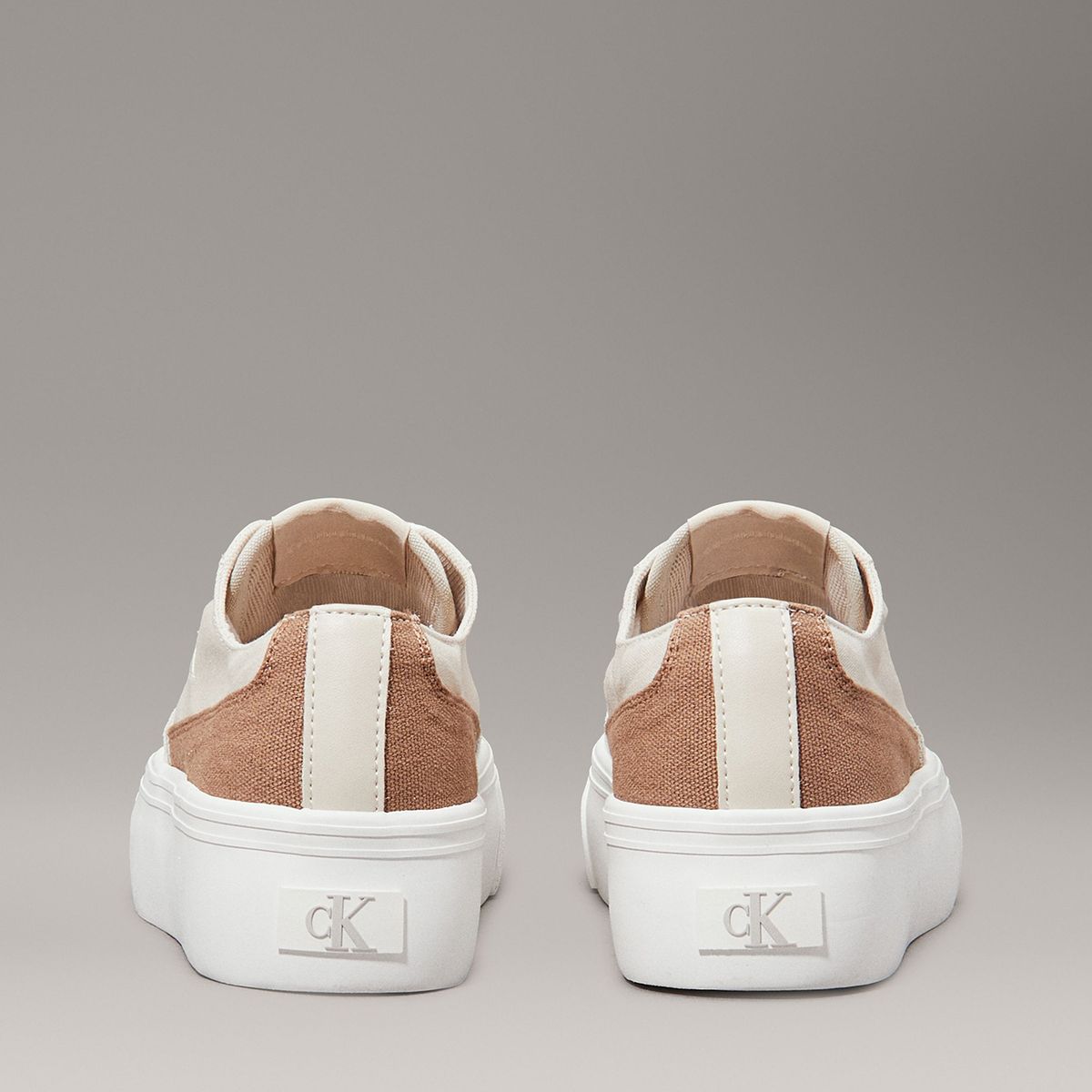 CALVIN KLEIN - Zapatillas de Lona Flatform Beige Calvin Klein