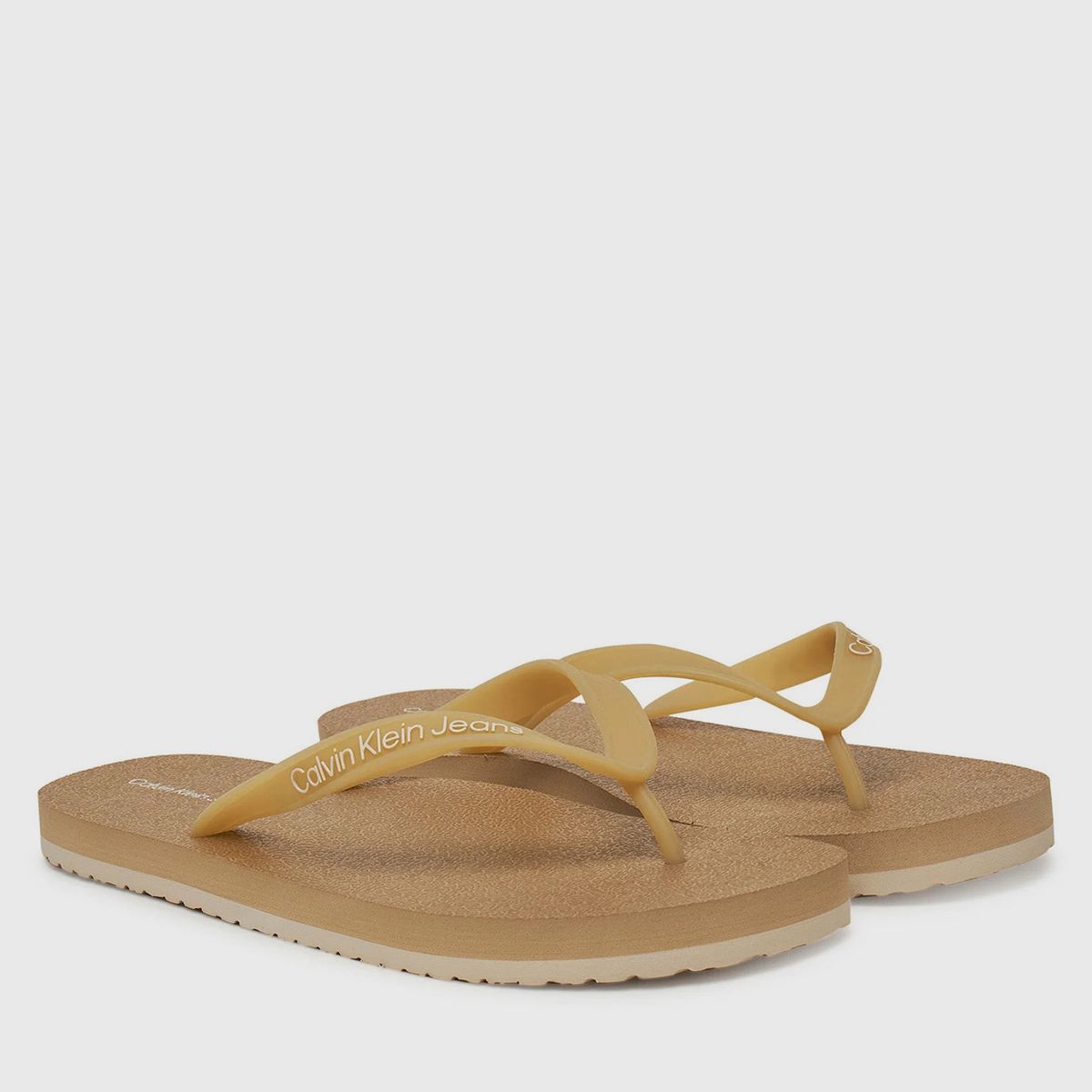 CALVIN KLEIN - Sandalias Classic con Logo Beige Calvin Klein