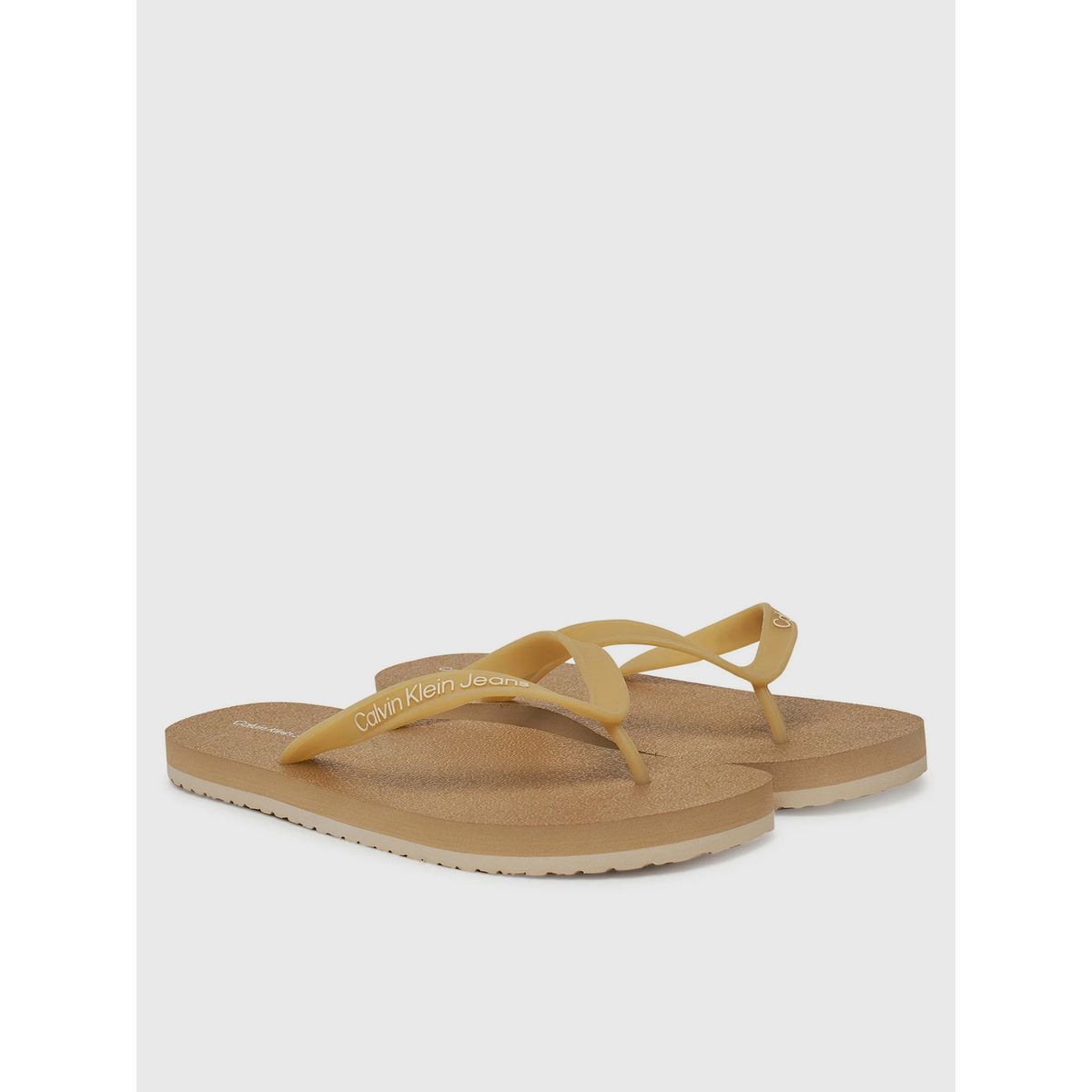 CALVIN KLEIN - Sandalias Classic con Logo Beige Calvin Klein