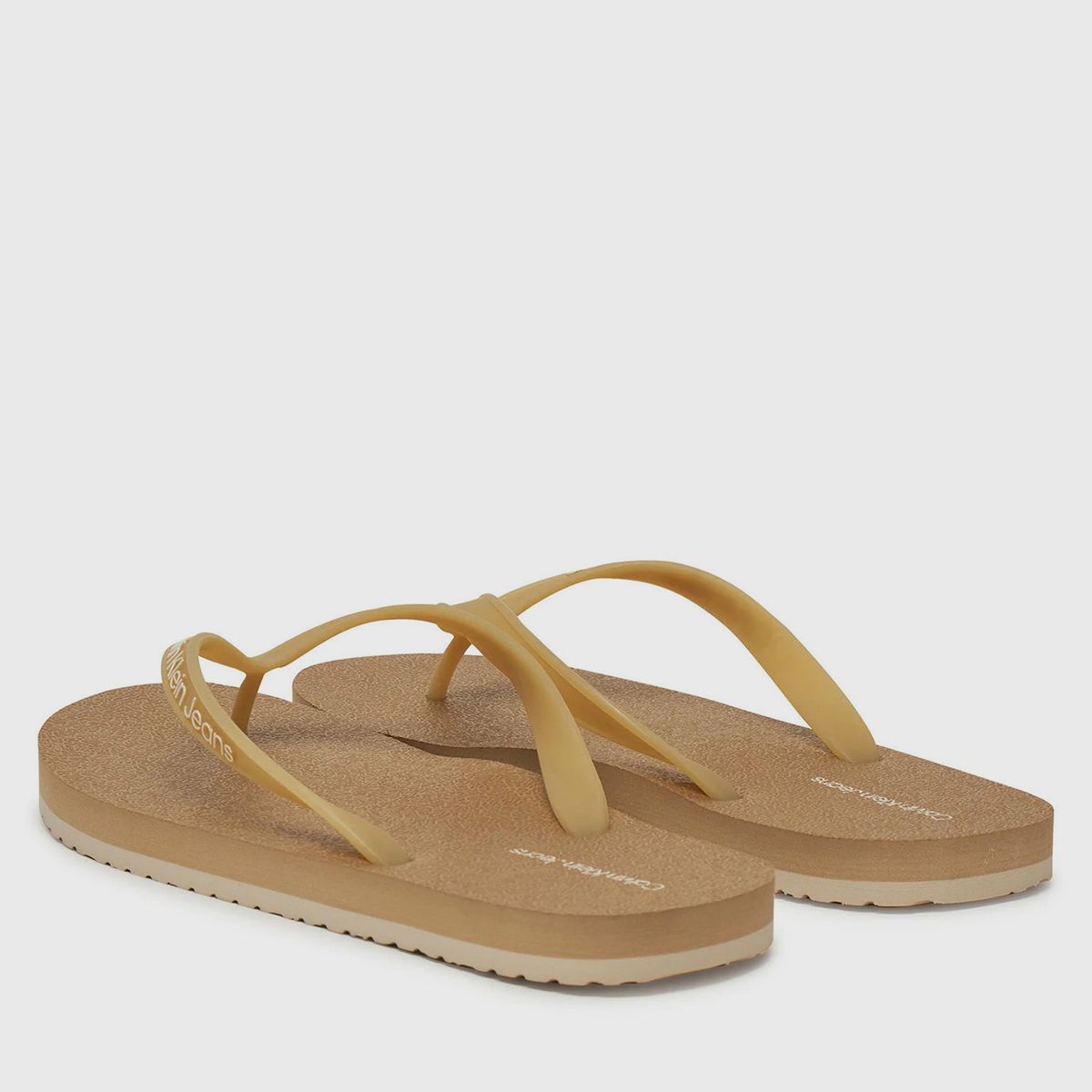 CALVIN KLEIN - Sandalias Classic con Logo Beige Calvin Klein