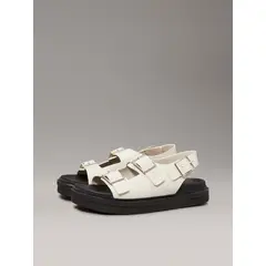 CALVIN KLEIN - Sandalias de Cuero con Hebilla Beige