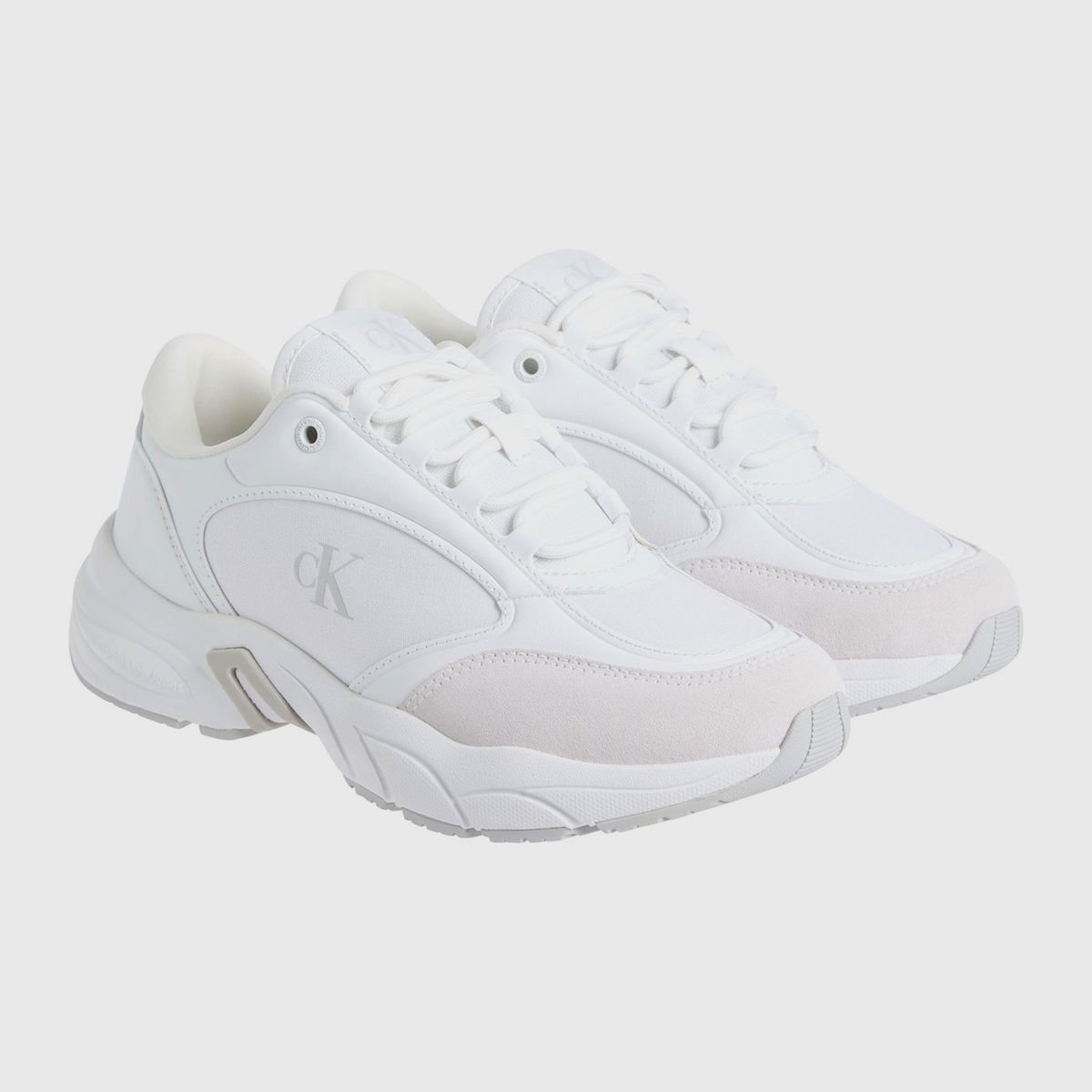 CALVIN KLEIN - Zapatillas de Cuero Retro Blanco Calvin Klein