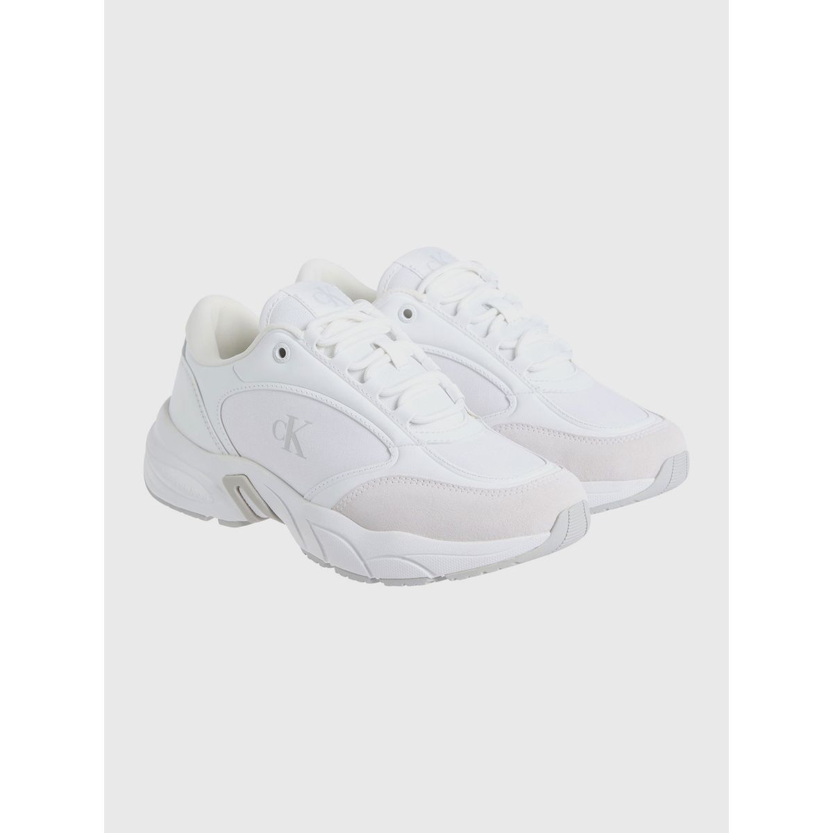 CALVIN KLEIN - Zapatillas de Cuero Retro Blanco Calvin Klein