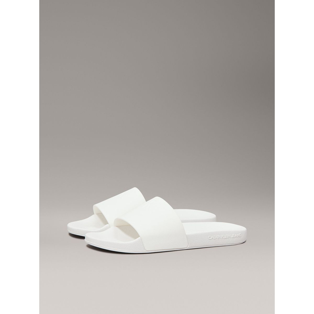 CALVIN KLEIN - Sandalias Slide Monogram Blanco Calvin Klein