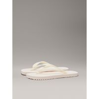 Sandalias Transparente con Logo Beige