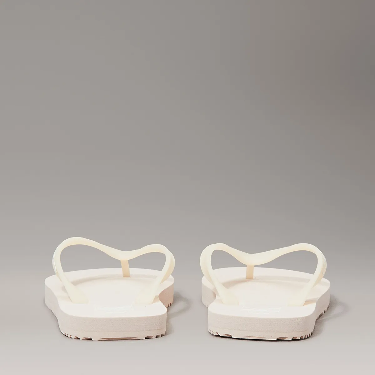 CALVIN KLEIN - Sandalias Transparente con Logo Beige Calvin Klein