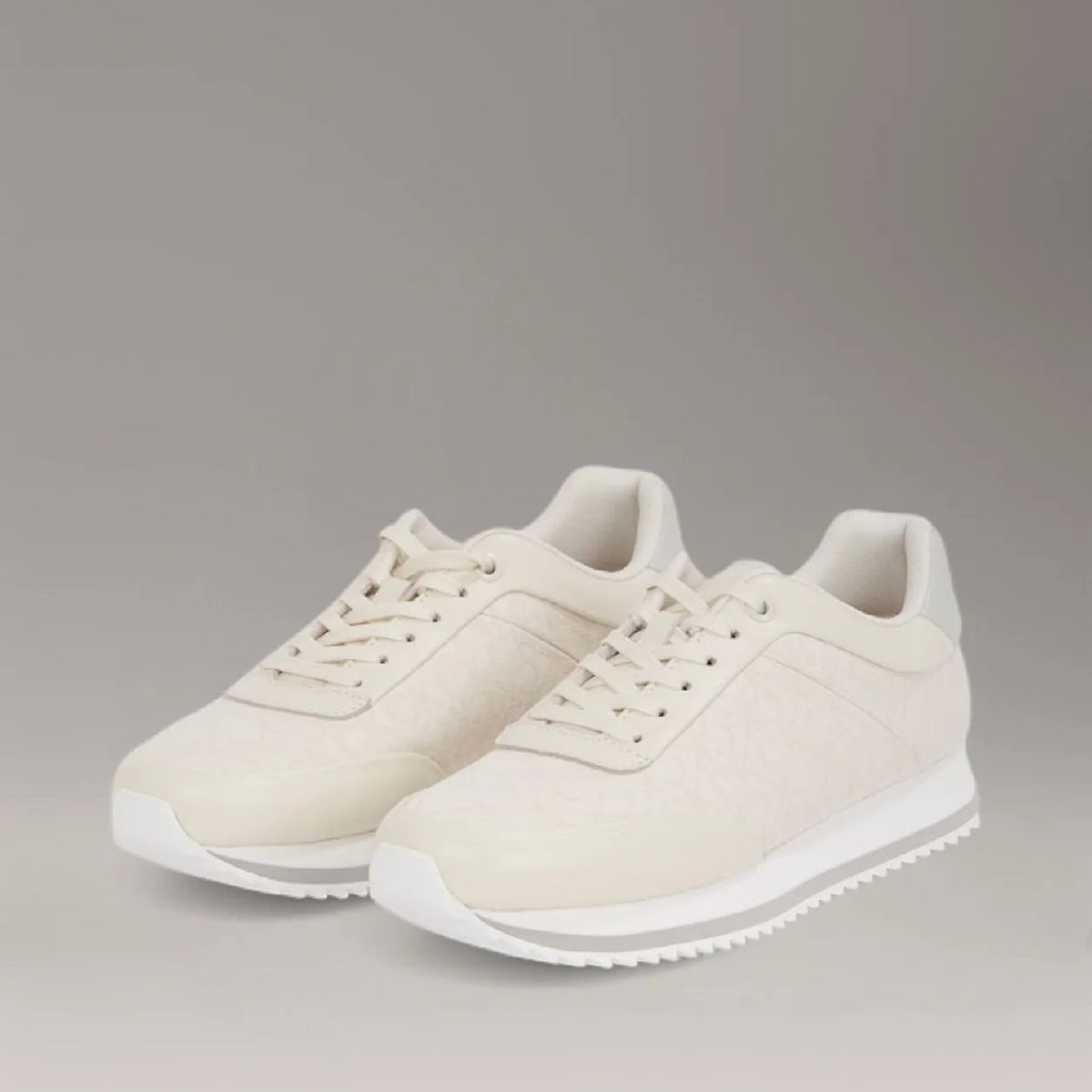 CALVIN KLEIN - Zapatillas Runner Lace Up Beige Calvin Klein