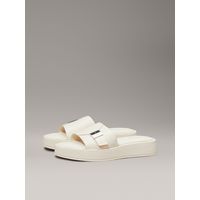 Sandalias de Cuero Flatform Beige